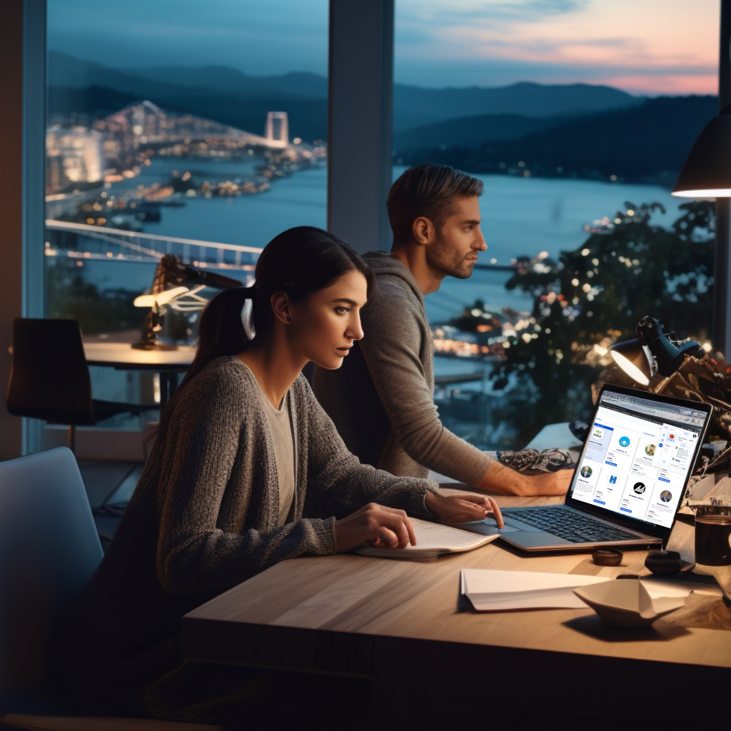 Engaged professionals networking on LinkedIn for authentic connections and success.